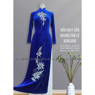 Áo Dài Bà Sui Nhung Đính Đá Pha Lê BSNC498 Áo Dài Bà Sui Nhung Đính Đá Pha Lê BSNC498